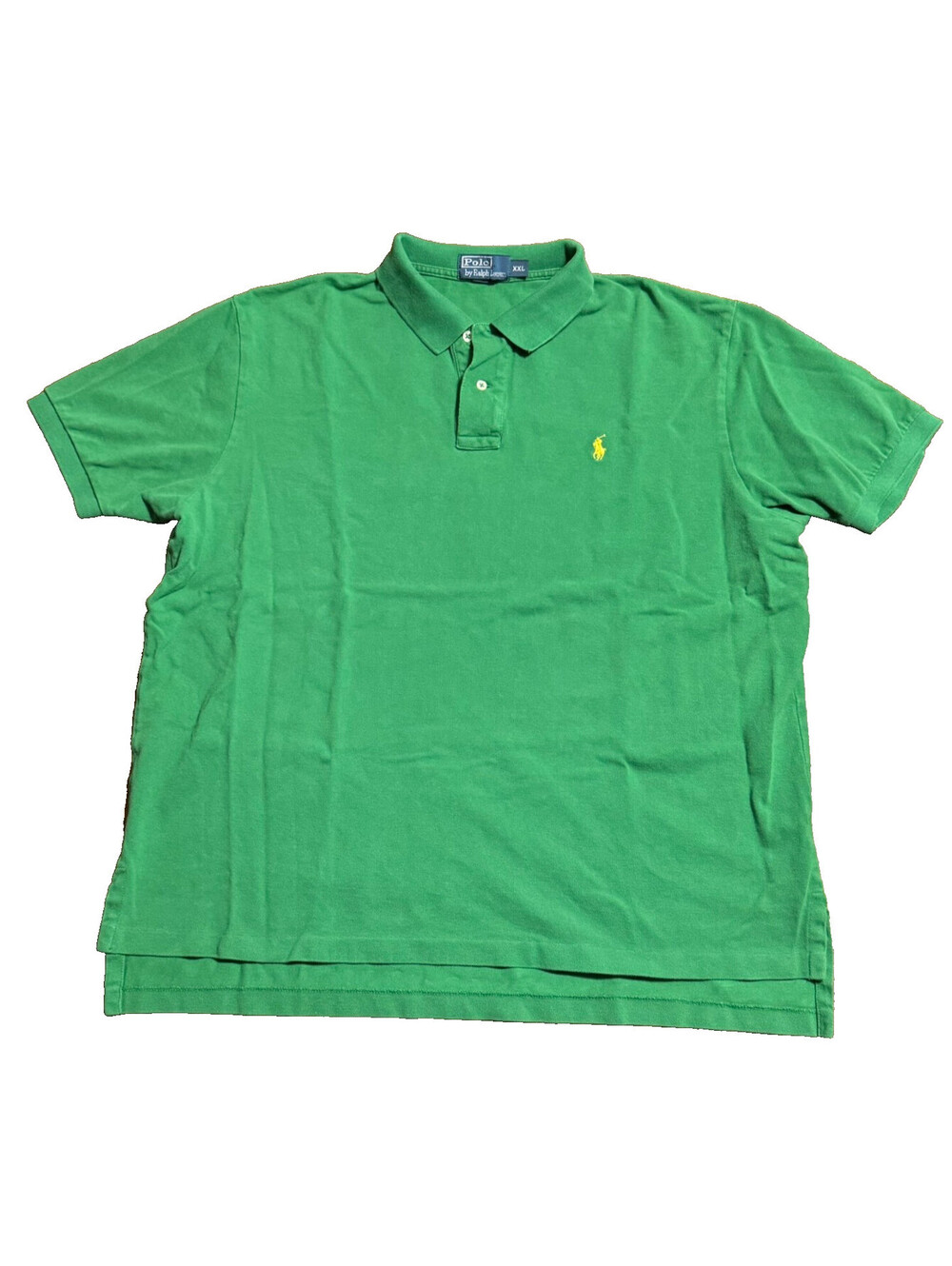 Vintage Polo Ralph Lauren Polo Shirt Men’s Green Polo w\ Yellow Pony Logo - XXL